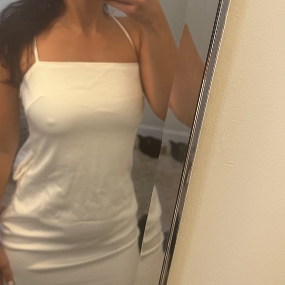 Satin Bow Back Mini Dress bridal sale - Picture 6 of 6